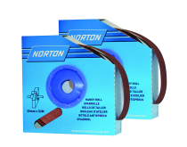 Norton slibelærredrulle R222 30 mm korn 100 aluminiumoxid til stål og træ - rulle a 50 meter - Norton slibematerialer