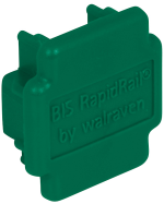 Walraven endeprop grøn plast PE til RapidRail WM35 - 38x40mm - Walraven Rørbøjler