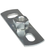 Walraven grundflange M8. Elforzinket 80x25mm med påsvejset muffe - Walraven Rørbøjler