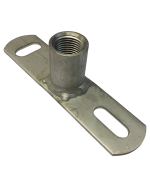 Walraven grundflange 1/2''. 145x35mm. med CO2 svejset muffe. Rustfrit stål AISI 304 - Walraven RF rørbøjler