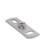 Walraven grundflange M8. 80x35mm med punktsvejset muffe. Rustfrit stål AISI 316 - Walraven Rørbøjler