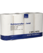 Abena 2-lags køkkenrulle hvid Care-Ness Excellent, 100% nyfiber - pakke a 4 ruller - Div. husholdningsartikler