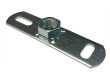 Walraven grundflange 1/2''. Elforzinket. 145x38mm med punktsvejset muffe - Walraven Rørbøjler