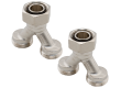 Uponor dobbelt fordeler sæt 2 x 3/4 Eurokonus - Uponor shuntgrupper