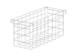 Pressalit PLUS Universalkurv 326X116X136mm. Til eftermontering på vandret PLUS vægskinne (medfølger ikke) - Pressalit Care