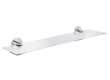 Grohe Start glashylde 530x145mm glas/metal forkr m/holder - Zupply DIY