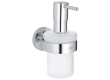 Grohe Start sæbedispenser glas/metal forkr m/holder - Zupply DIY