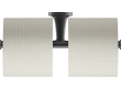 Duravit Starck T papirholder sort mat - Duravit baderumsmøbler