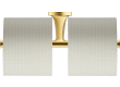 Duravit Starck T dobbelt papirholder i poleret guld, - Duravit baderumsmøbler