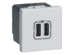 Mosaic Usb Lader 2 X Type A 2,4A 15W 2M Hvid - Np Mosaic